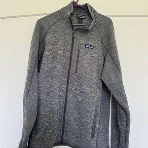 Patagonia Gray Lightweight Shirt Jacket with Stand-Up Collar